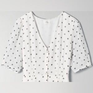 Aritzia Wilfred Button-Front Blouse